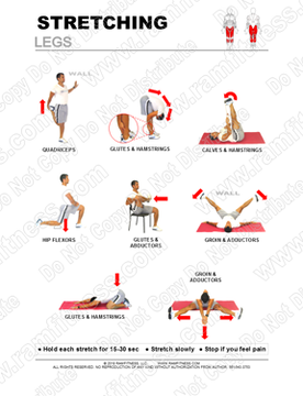 Free Printable Stretching Guide for the legs