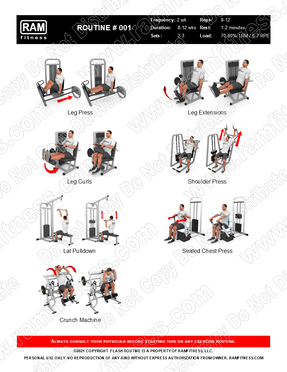 Free Printable Gym Weight Machine Complete Workout