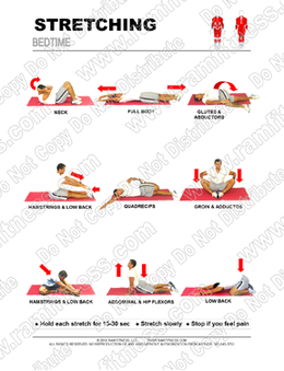 Free Printable Stretching Guide for bedtime. Bedtime Stretching Routine.