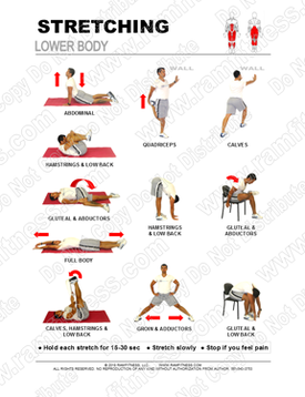 Free Printable Stretching Guide for Lower Body