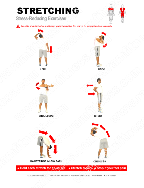 Printable Stretching Guides Royalty Free