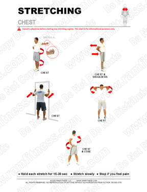 Free Printable Stretching Guide for the Chest muscles